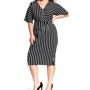 Strip midi dress NWT